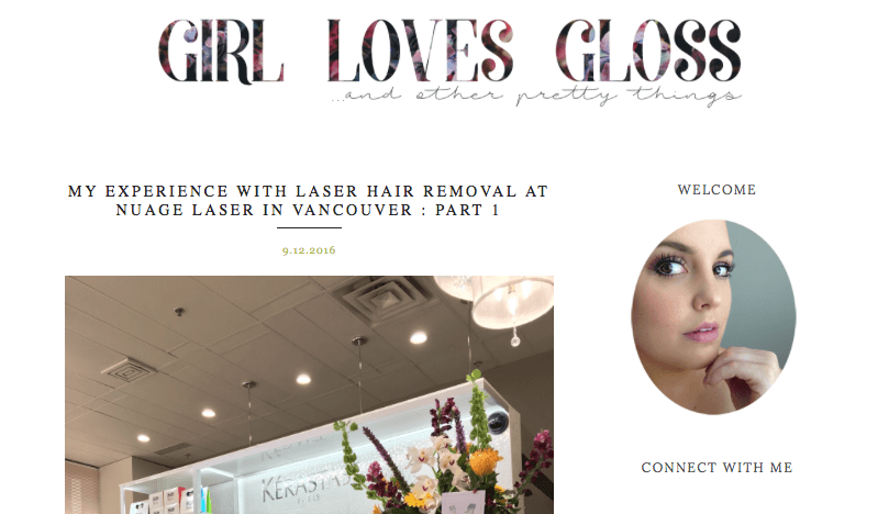 Girl Loves Gloss Visits NuAGE Laser